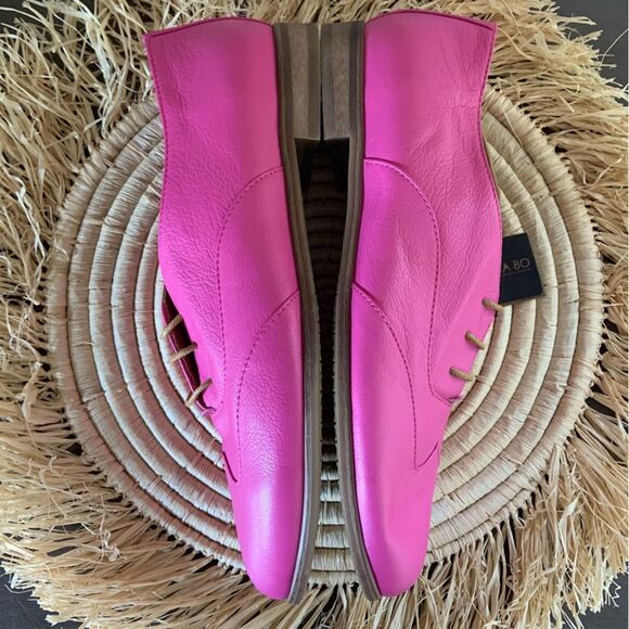 JULIA BO Magenta Pink Leather Limehouse Oxfords Beige Laces EU 40 - Picture 8 of 16